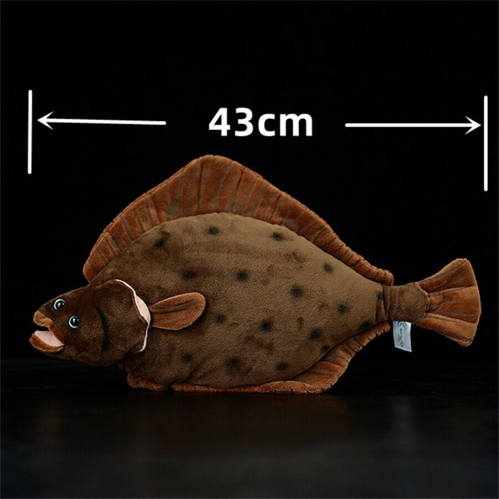 Flatfish Plaice Fish Plush Toy Lifelike Animal – Plushie Land