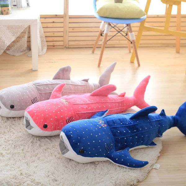 Giant Shark Plush Soft Blue Plushie Toy Teddy